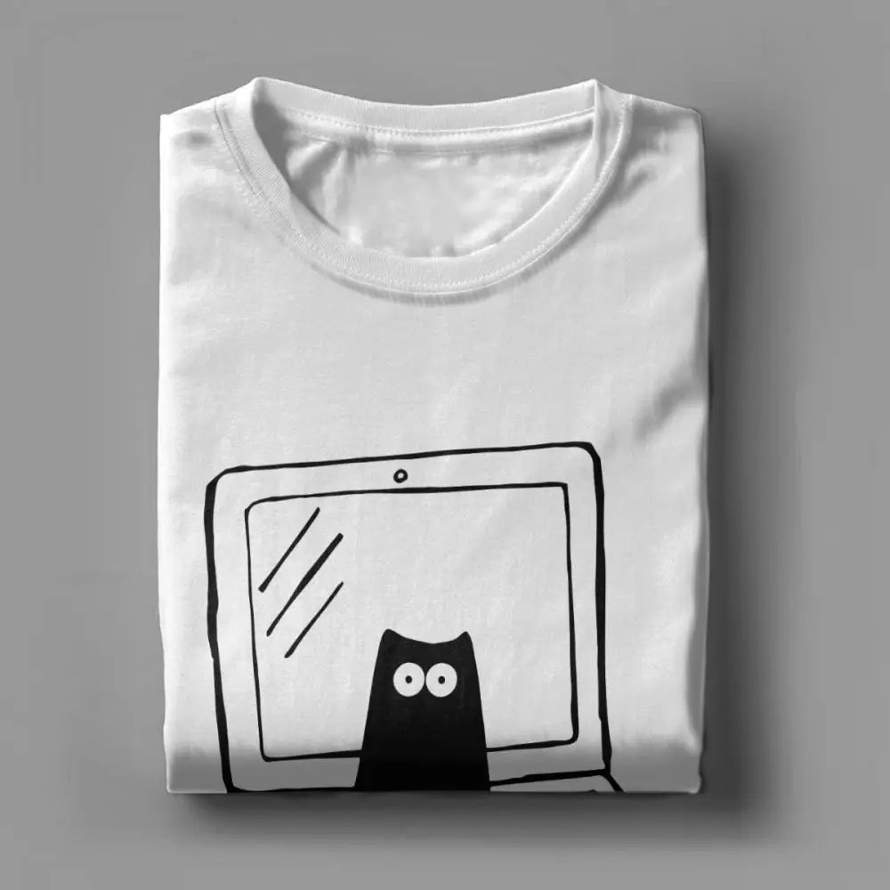 Men's I'm From Tech Support T Shirts Cats Geek Programming Engineering Software Engineer Cotton Tops Funny Tee Europe T-Shirt