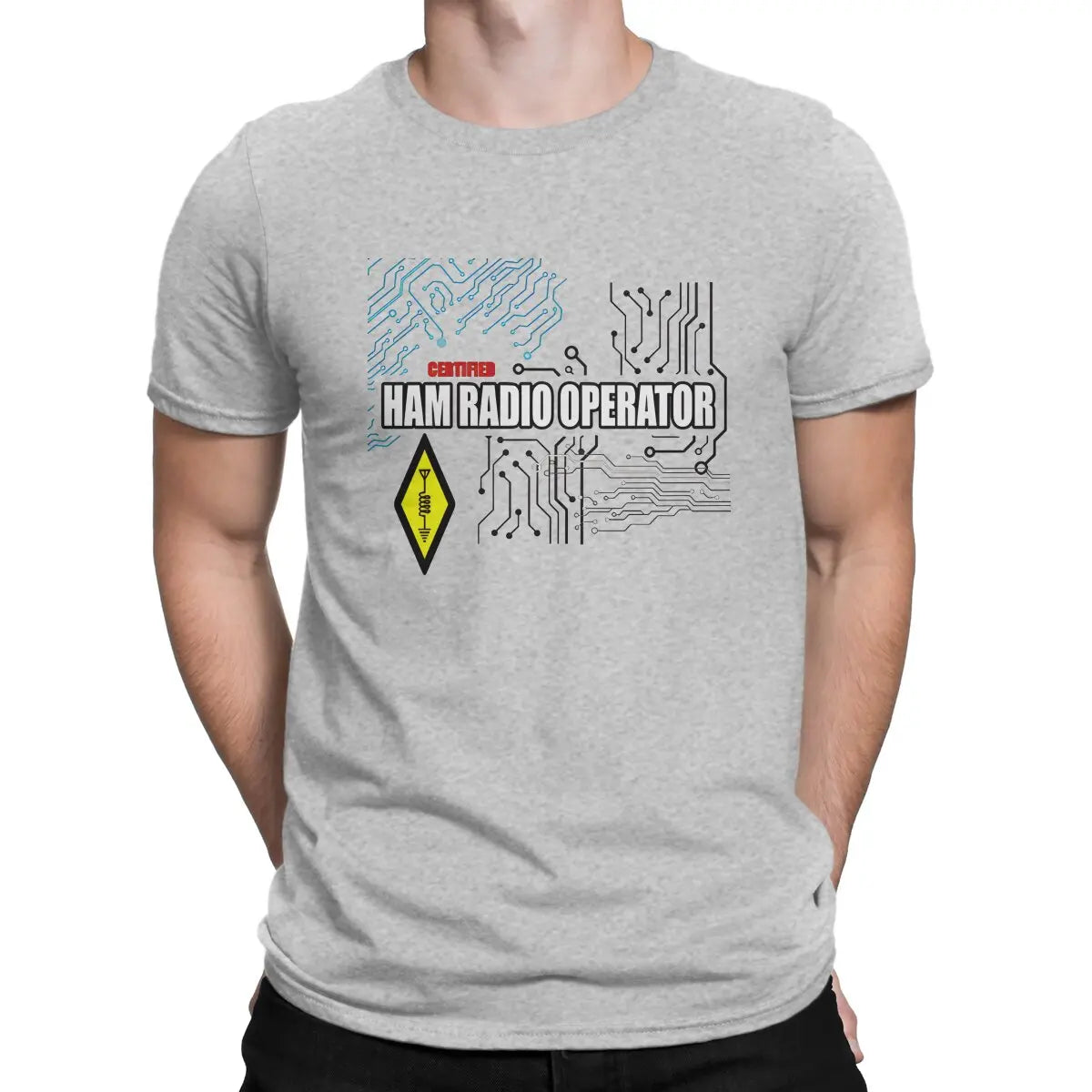 Electronics T Shirts Ham Radio Operator Pure Cotton Clothing Unique Short Sleeve Round Neck Tee Shirt Graphic Printed T-Shirt