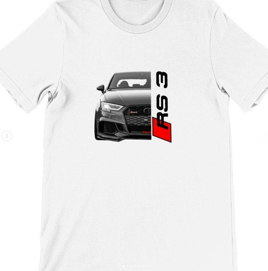 Audi men's t-shirt rs3 engineering printing mechanical style car enthusiast car theme casual cotton summer