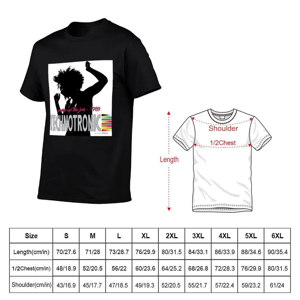 T-Shirt man shirt t cotton man graphic Technotronic quality shirt T-Shirt t high