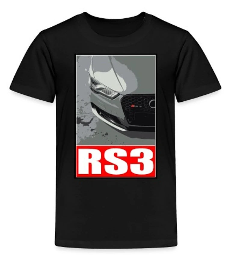 Audi men's t-shirt rs3 engineering printing mechanical style car enthusiast car theme casual cotton summer
